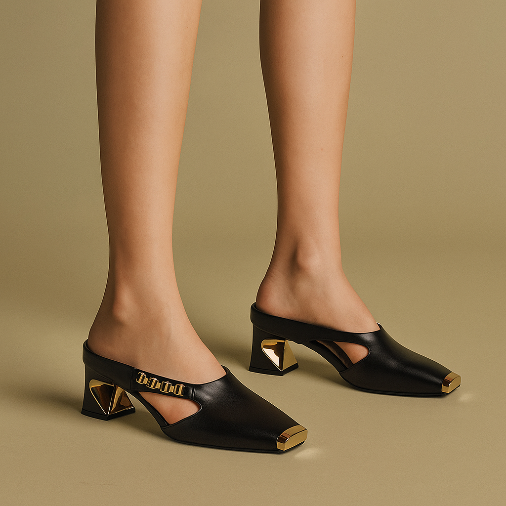 Sapatos de Dança Latina Femininos | Salto Bloco 5 cm | Branco e Preto