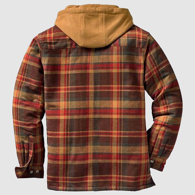 Jaqueta masculina flanela estilo lenhador clássico quente