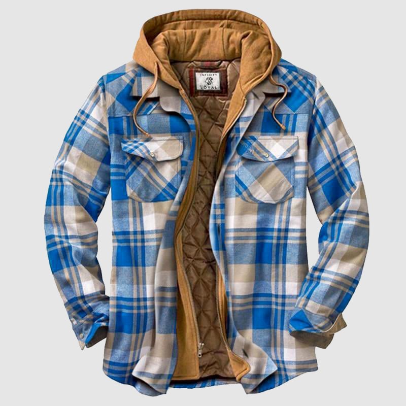 Jaqueta masculina flanela estilo lenhador clássico quente