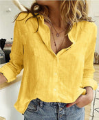 Blusa de linho feminina relaxed fit em várias cores e estampas com pássaros