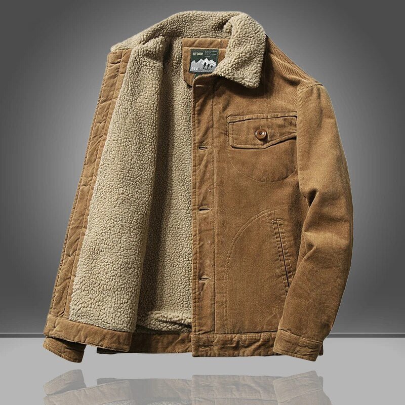 Casaco masculino clássico abotoado regular fit forrado