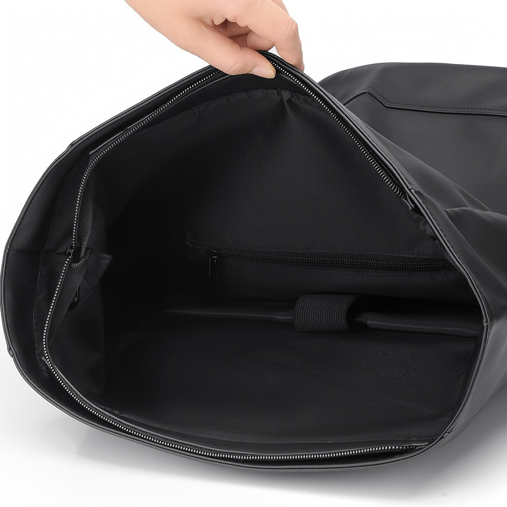 Mochila masculina roll-top impermeável com compartimento para laptop