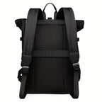 Mochila masculina roll-top impermeável com compartimento para laptop