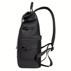 Mochila masculina roll-top impermeável com compartimento para laptop