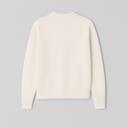 Camisola feminina oversized gola redonda com motivo coração