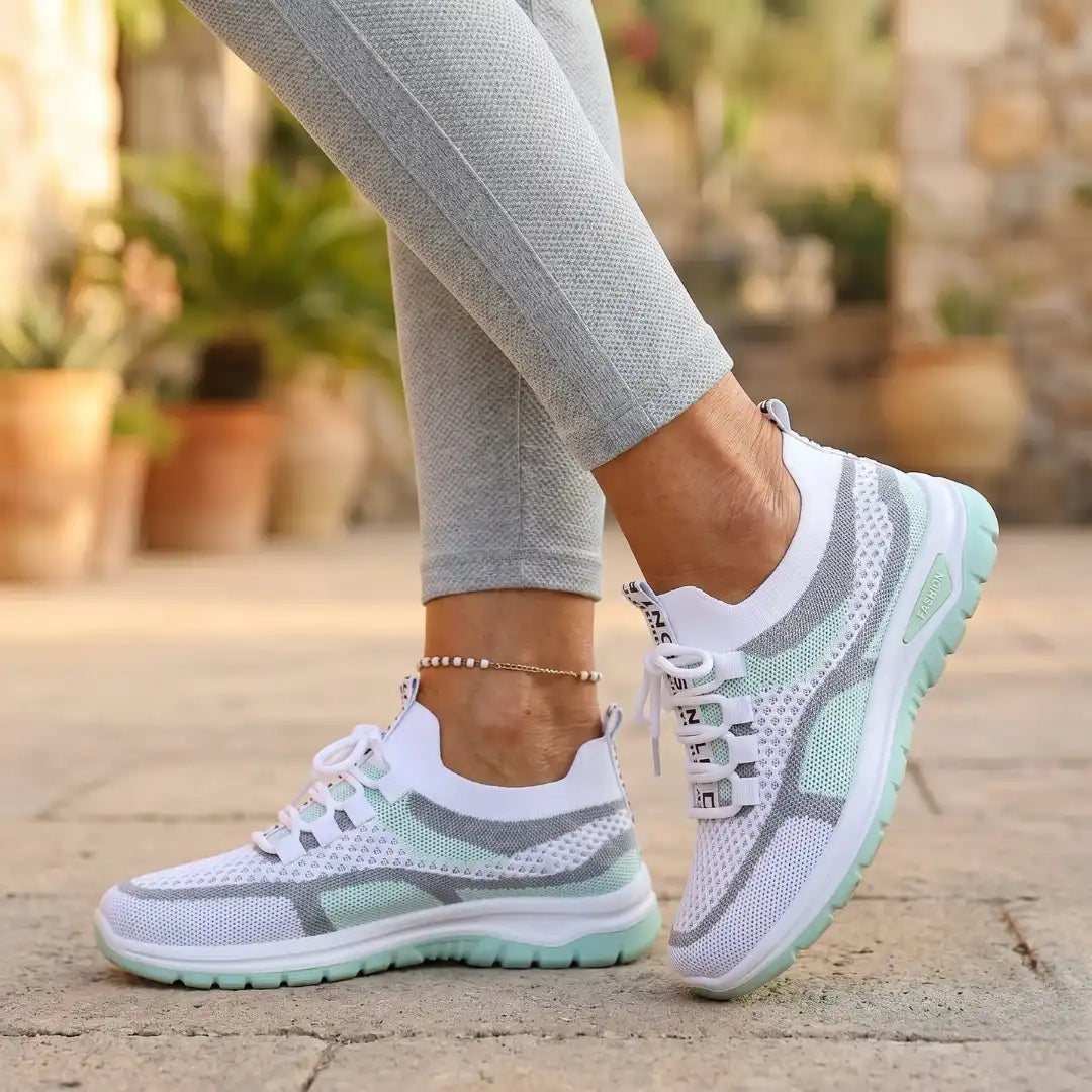 Sapatilhas slip on elásticas respiráveis para uso diário casual
