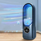 Ar condicionado portátil sem pás silencioso USB branco e azul