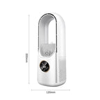 Ar condicionado portátil sem pás silencioso USB branco e azul