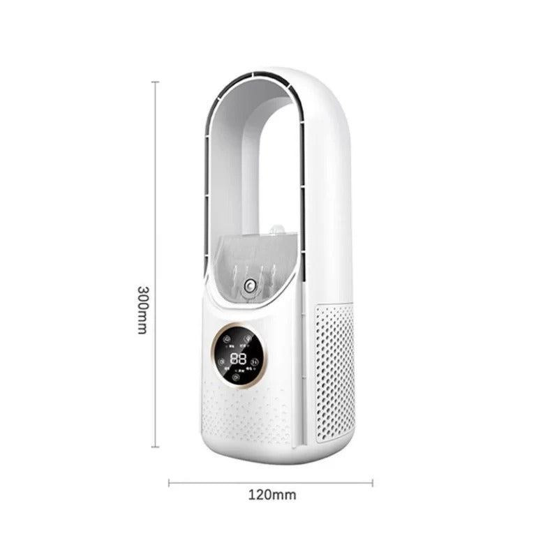 Ar condicionado portátil sem pás silencioso USB branco e azul