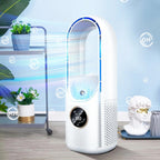 Ar condicionado portátil sem pás silencioso USB branco e azul