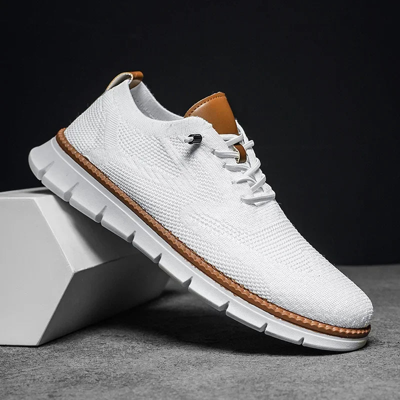 Sapatos masculinos respiráveis com palmilha ergonómica design clássico