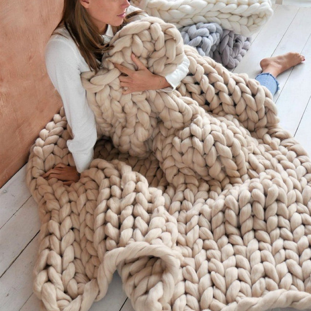 Fio Chunky XXL 1000g para Tricô textura felpuda e volumosa