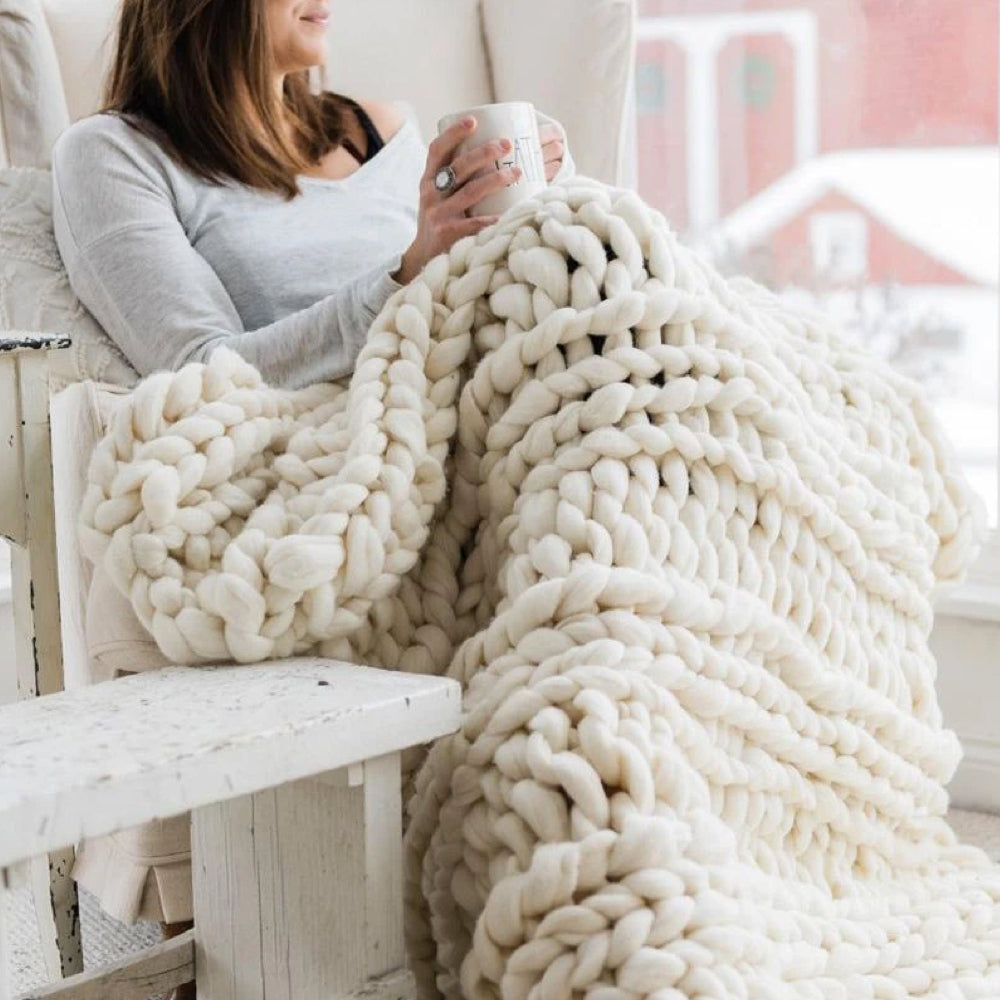 Fio Chunky XXL 1000g para Tricô textura felpuda e volumosa