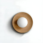 Aplique de parede redondo escandinavo para sala de estar, design minimalista circular