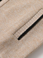 Cardigan homem malha canelada fecho completo gola alta