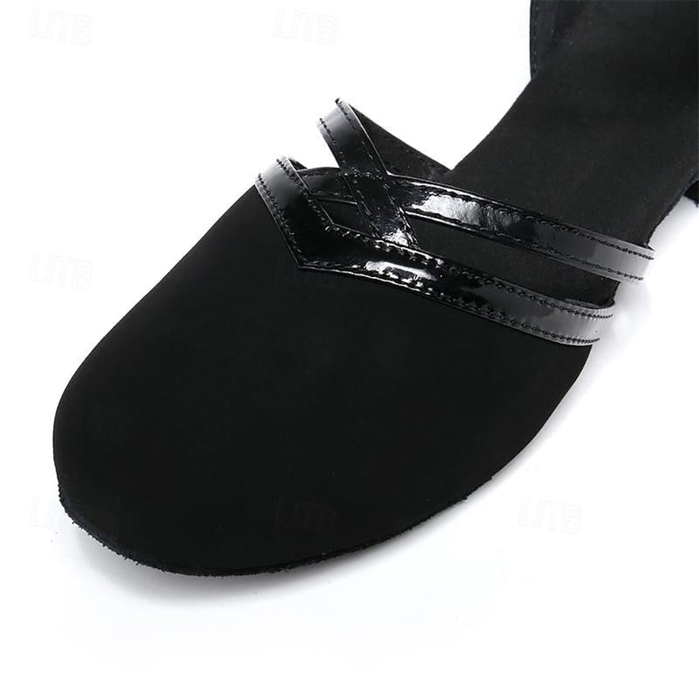 Sapatos de Dança Latina para Mulheres | Salsa, Tango | Cetim Preto